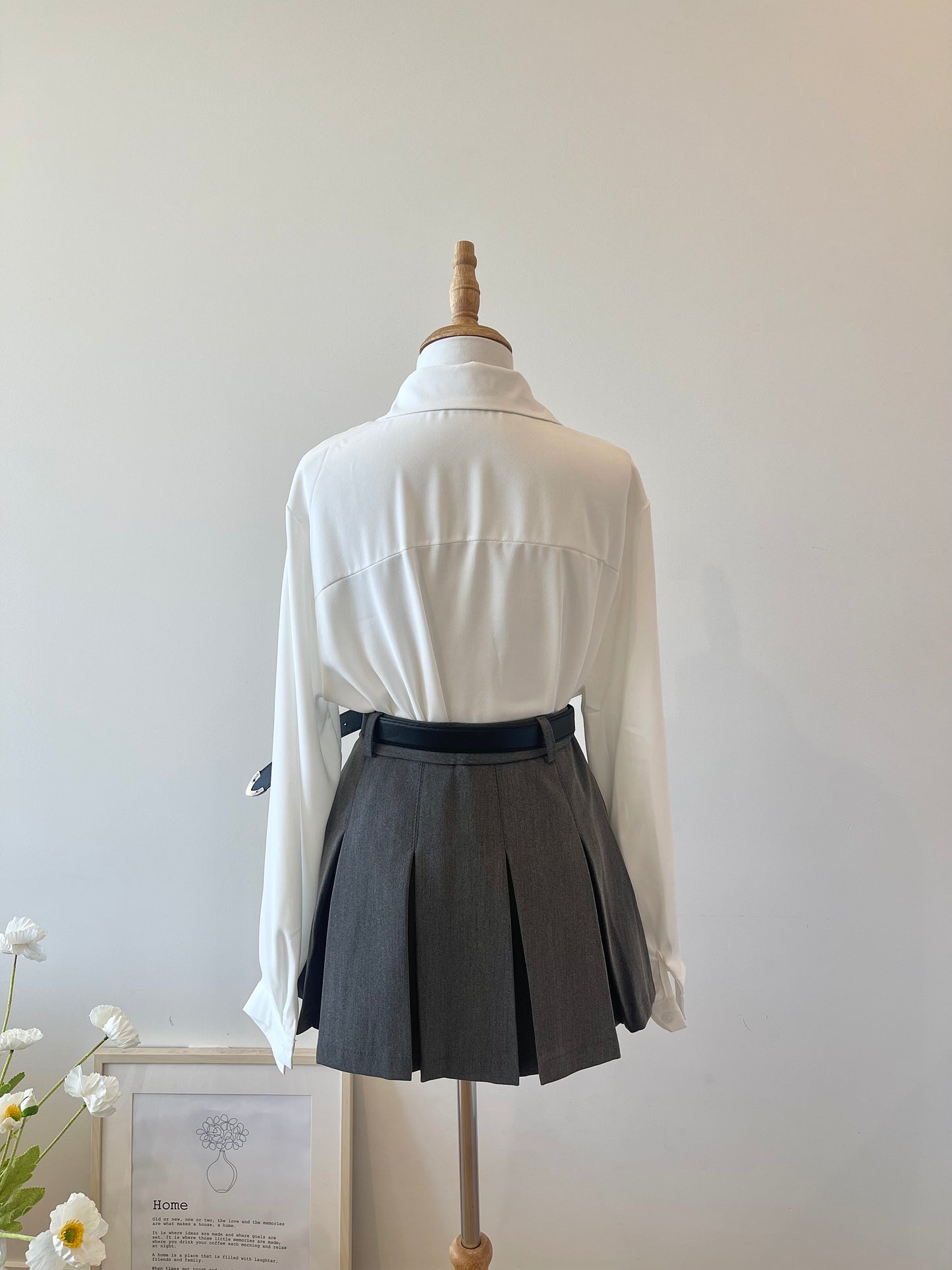 Posie Pleated Skirt (With Belt)