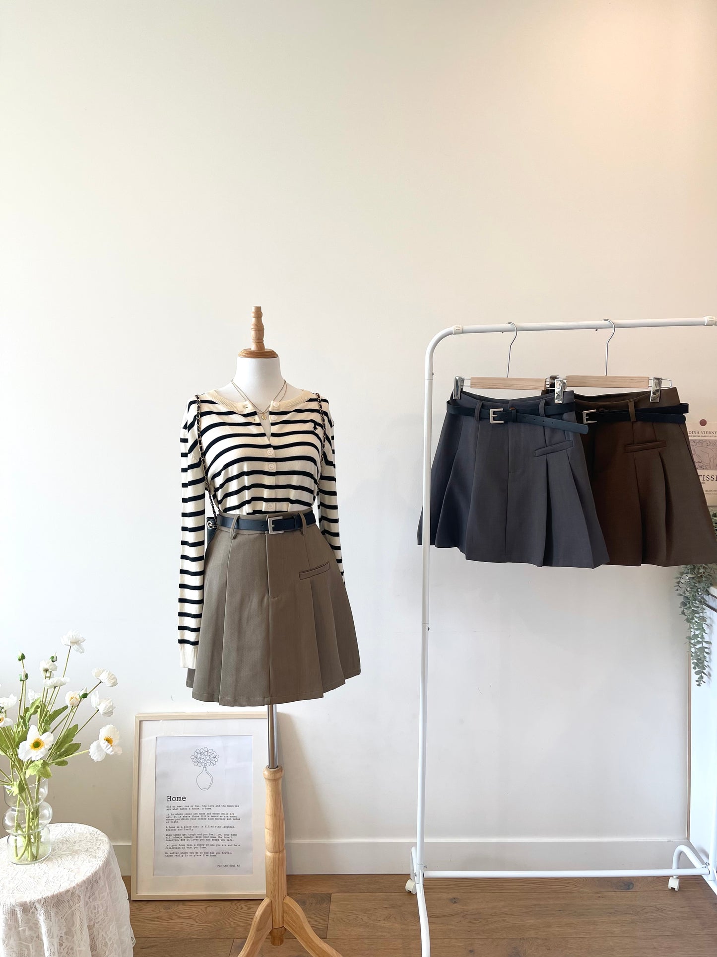 Mia Pleated Skirt (With Belt)